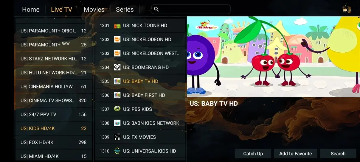 TVNado IPTV preview screen 3