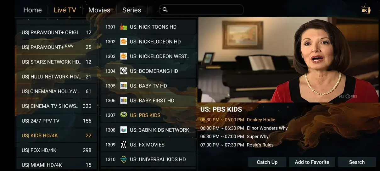 TVNado IPTV preview screen 4