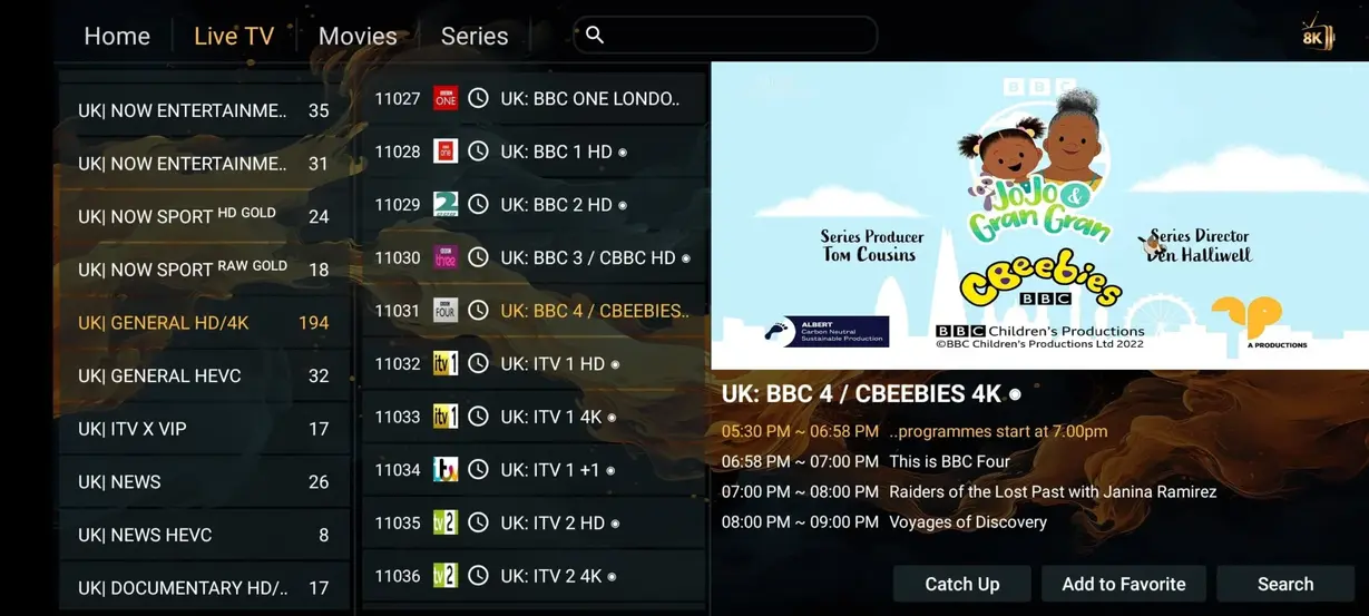 TVNado IPTV preview screen 6