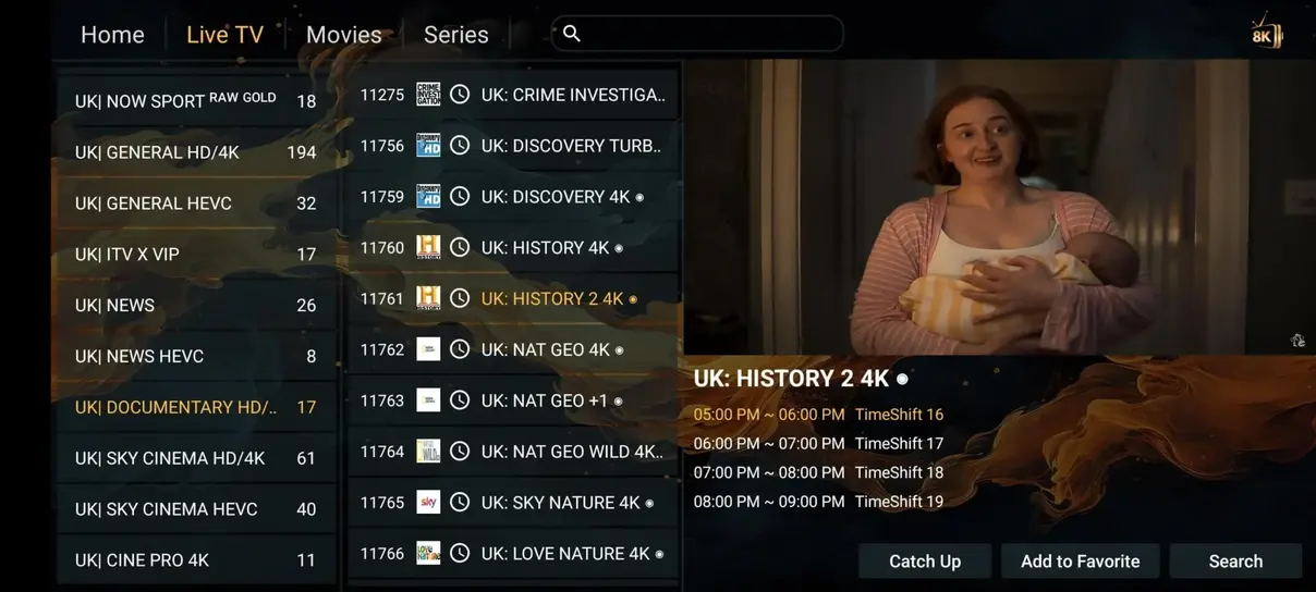 TVNado IPTV preview screen 7