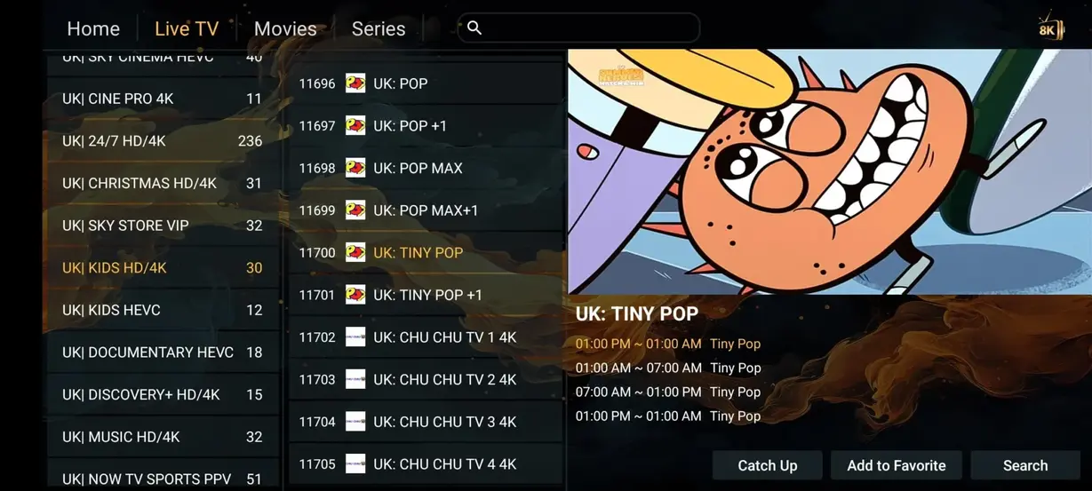 TVNado IPTV preview screen 9