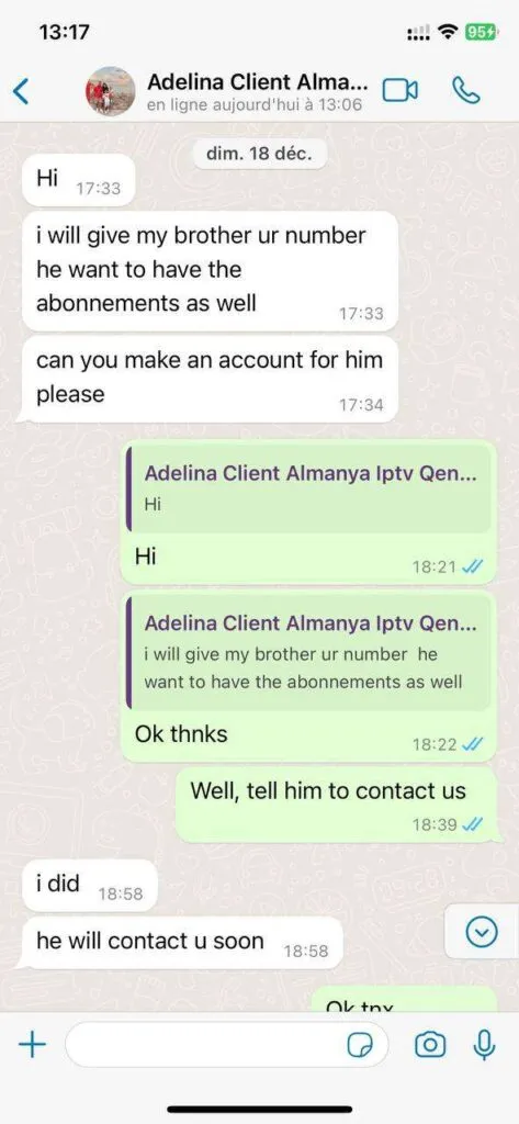 TVNado WhatsApp support screenshot 5